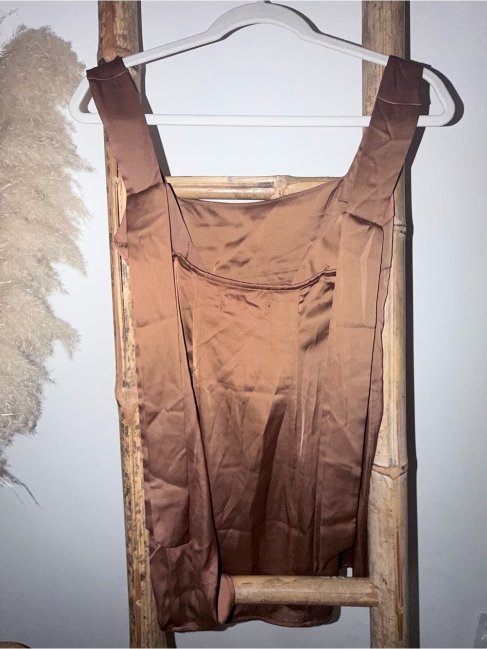 Urban Outfitters Rust-Brown Satin Slip Dress - Picture 2 of 4